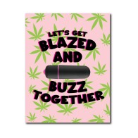 420 Foreplay Blazed Greeting Card with Vibrator