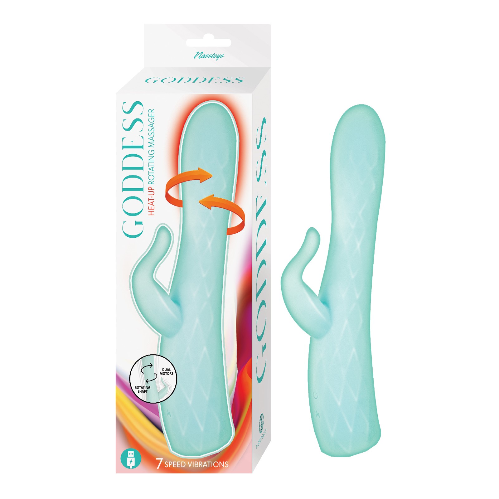 Vibrador Calentador y Rotatorio Goddess