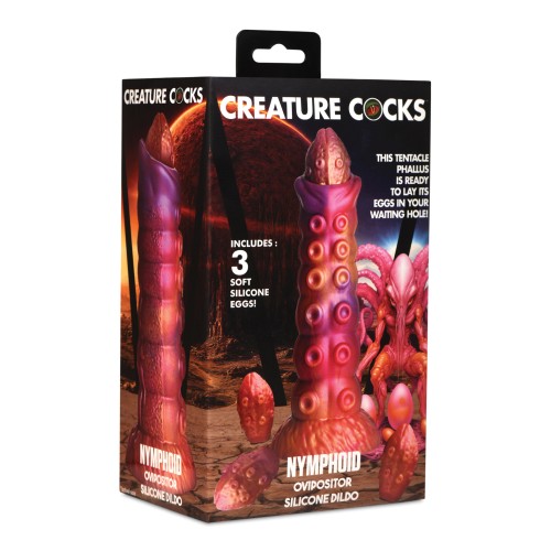 Creature Cocks Dildo de Silicona Nymphoid Ovipositor Huevos Multicolor