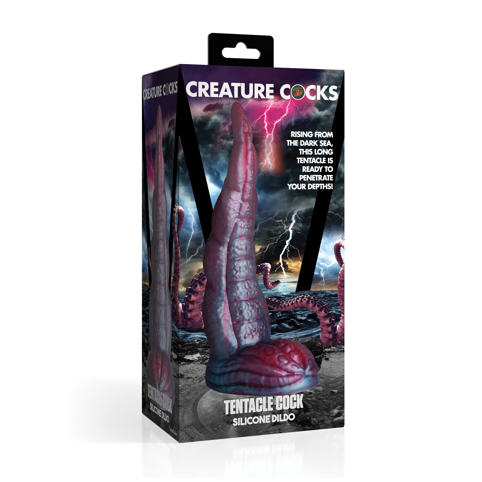 Creature Cocks Tentacle Cock Silicone Dildo Red/Blue - Unique Pleasure