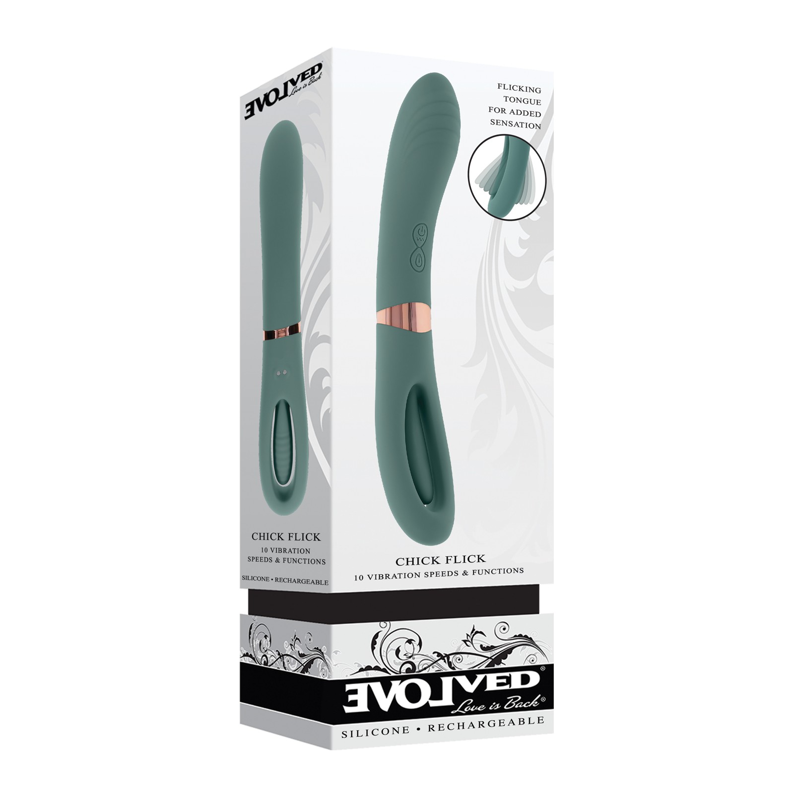 Evolved Chick Flick G-Spot Vibrator Teal