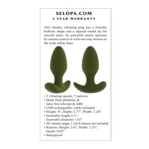 Selopa El Coronel Plug Vibrador Verde