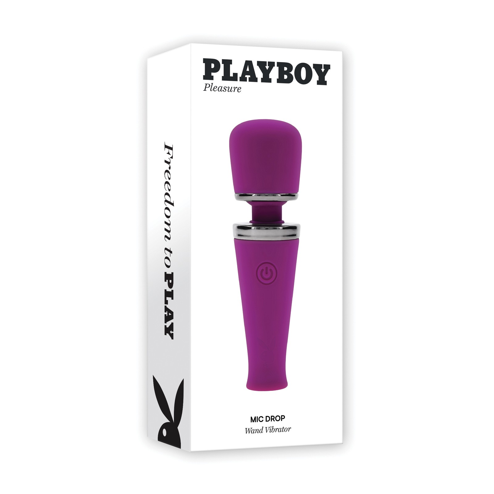 Playboy Pleasure Mic Drop Petite Wand Vibrator Fuschia