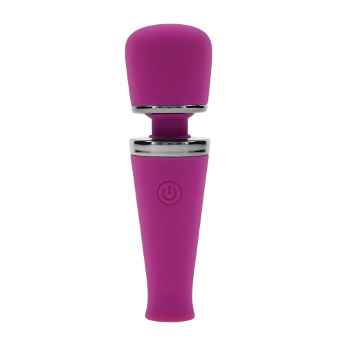 Playboy Pleasure Mic Drop Petite Wand Vibrator Fuschia