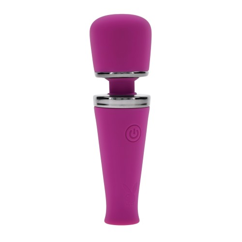 Playboy Pleasure Mic Drop Petite Wand Vibrator Fuschia