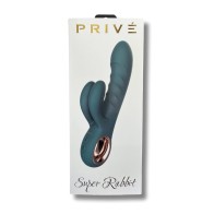 PRIVE Super Rabbit Vibrator Teal Rechargeable