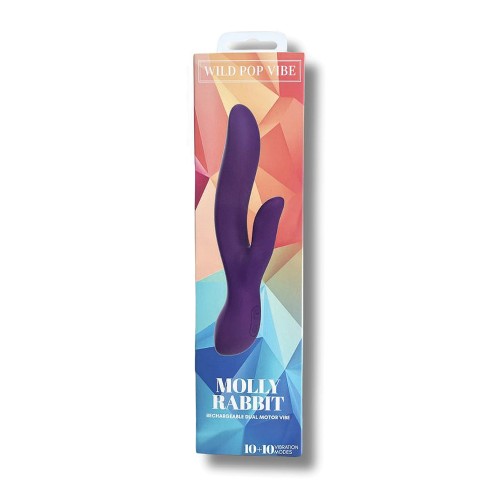 Wild Pop Vibe Molly Rabbit Dual Vibrator Purple