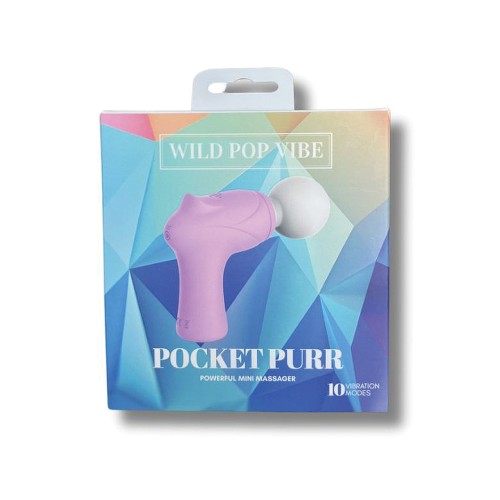 Wild Pop Vibe Pocket Purr Lavanda - Masajeador de Viaje