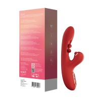 Tickler Wiggling G-Spot Vibrator & Tapping Clitoral Stimulator - Red