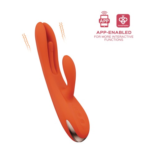 Terri App Controlled Kinky Rabbit Vibrator Orange