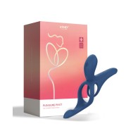 Pleasure Pivot App-Controlled Couples Vibrators - Navy Blue