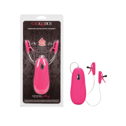 Vibrating Heated Nipple Teasers in Pink