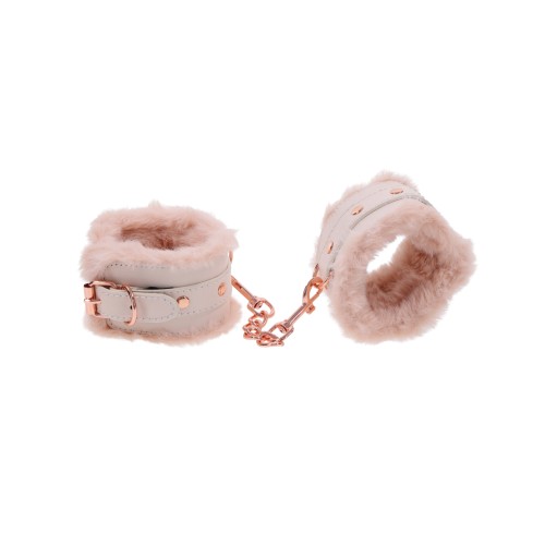 Peaches & CreaMe Faux Fur Handcuffs for Playful Bondage