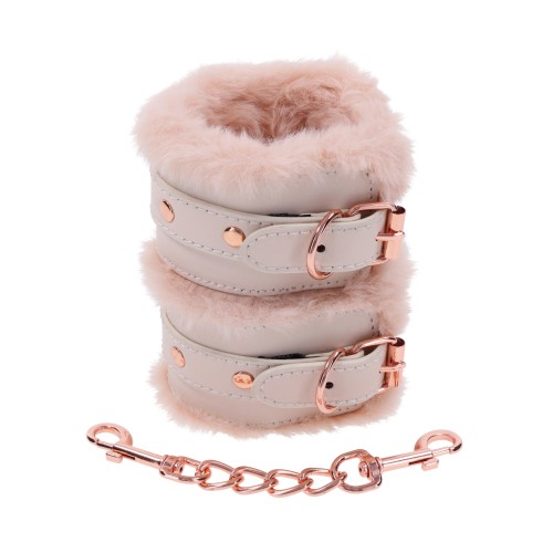 Peaches & CreaMe Faux Fur Handcuffs for Playful Bondage