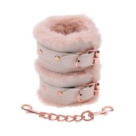 Peaches & CreaMe Faux Fur Handcuffs for Playful Bondage