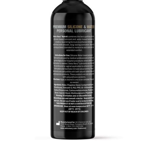 Swiss Navy Lubricante Híbrido Premium Botella de 8 oz