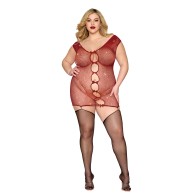 Seamless Chemise with Rhinestone Accents Ox Blood QN