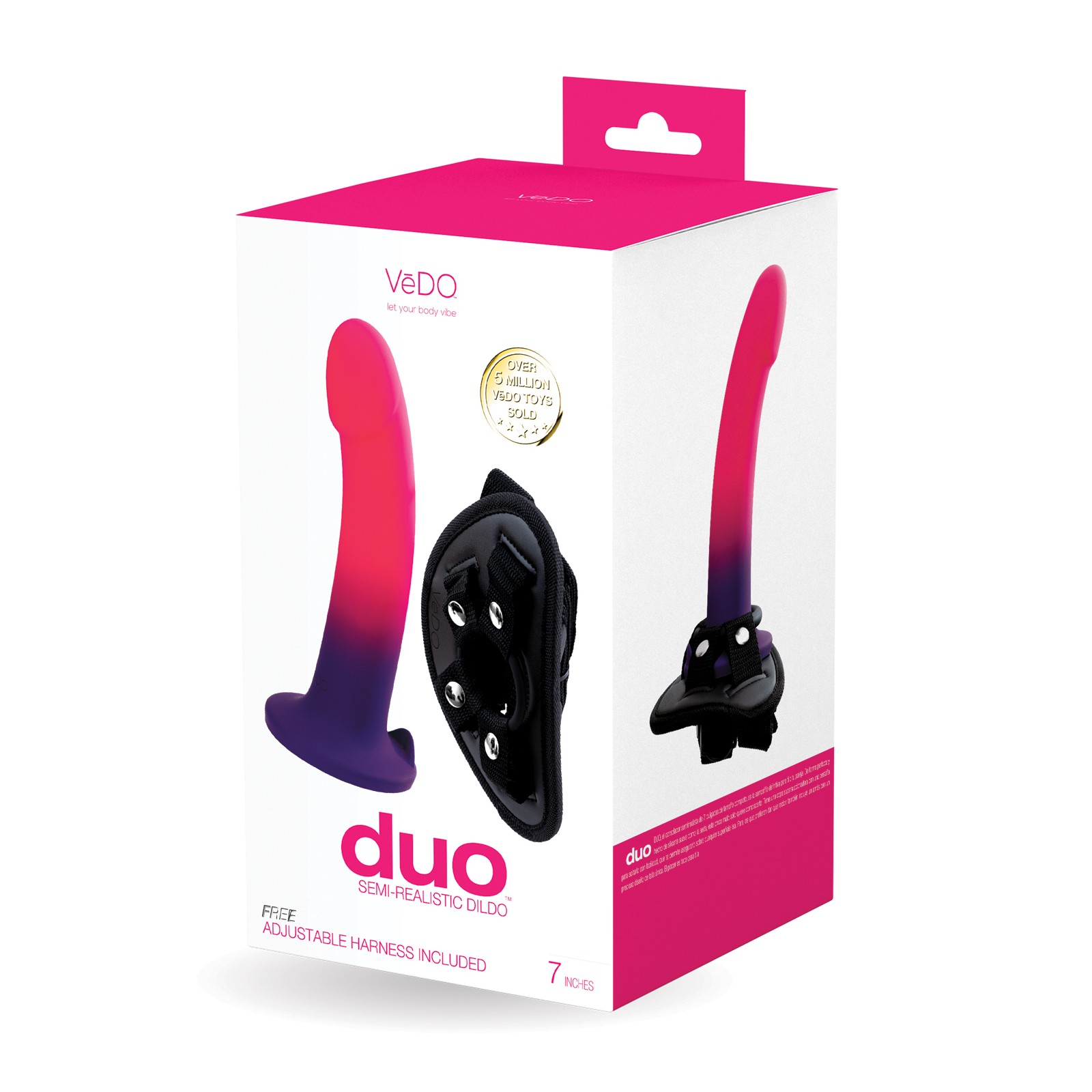 VeDO Dual Silicone Dildo with Harness