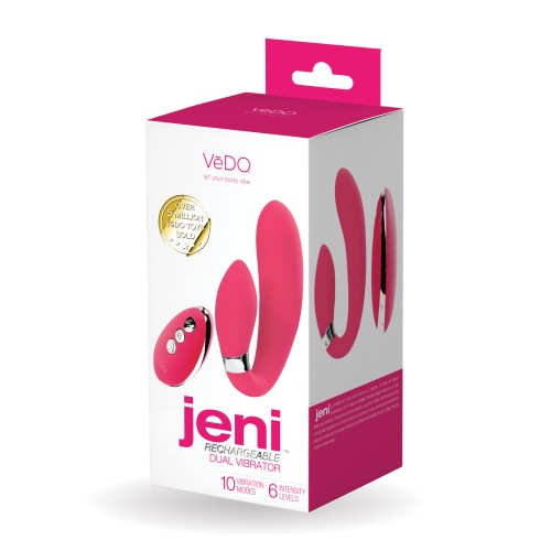 VeDO Jeni Dual Motor Vibe with Remote - Pink