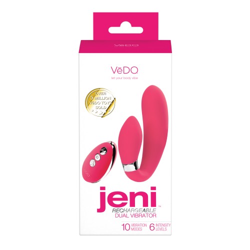 VeDO Jeni Dual Motor Vibe with Remote - Pink