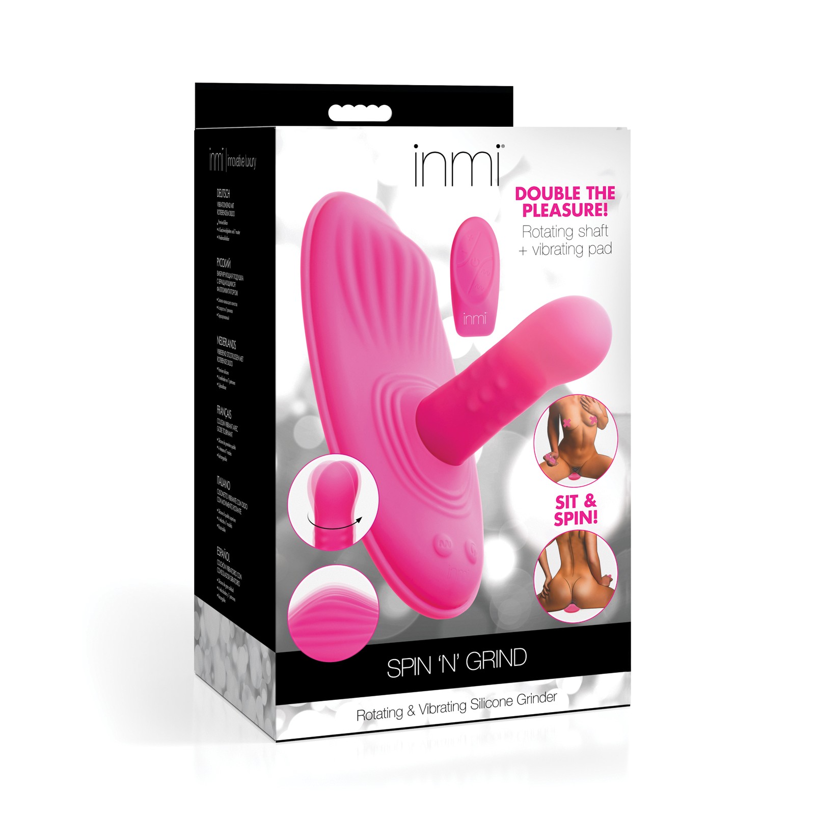 Inmi Spin N' Grind Moldeador Rotatorio y Vibrante - Rosa