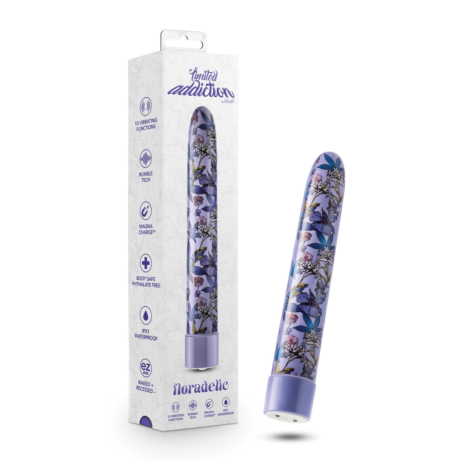 Vibrador G-Spot Recargable Floradelic de 7 Pulgadas