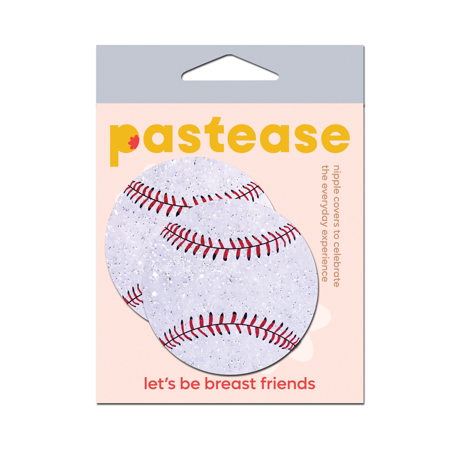 Pastease Premium Baseball Sparkly Pasties White