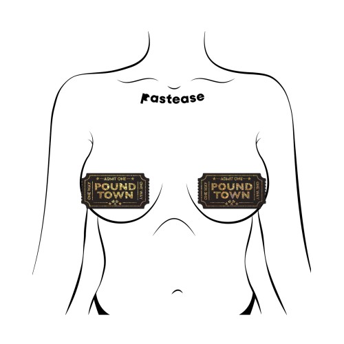 Pastease Black Glitter Nipple Pasties for Adult Fun