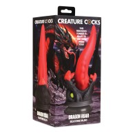 Creature Cocks Dragon Roar Silicone Dildo Red/Black