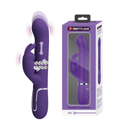 Conejito Vibrador con Empuje Pretty Love Twinkled Tenderness Morado