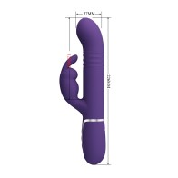 Conejito Vibrador con Empuje Pretty Love Twinkled Tenderness Morado