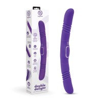 Together Double Delight Vibrating & Thrusting Vibrator Purple