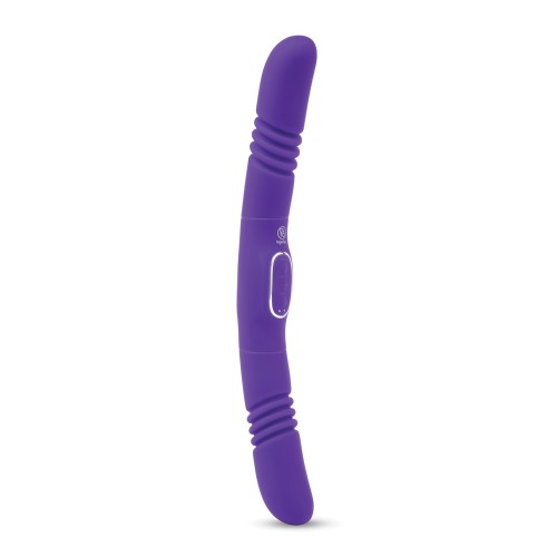 Together Double Delight Vibrating & Thrusting Vibrator Purple