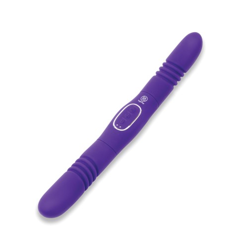 Together Double Delight Vibrating & Thrusting Vibrator Purple