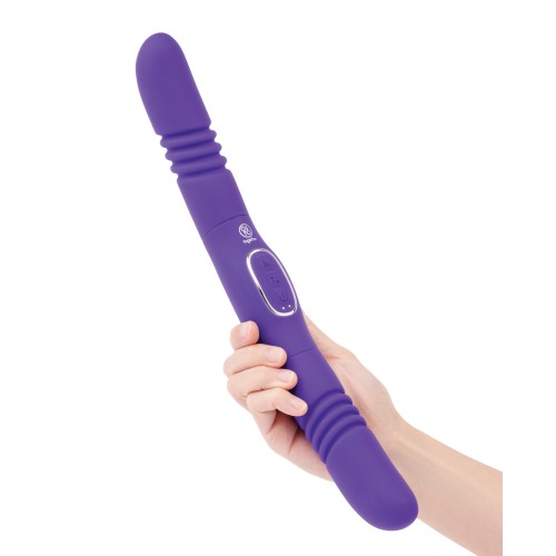 Together Double Delight Vibrating & Thrusting Vibrator Purple