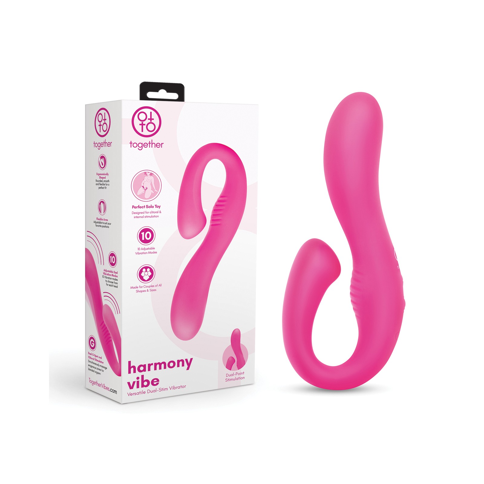 Together Harmony Vibe Dual-Stim Vibrator Pink