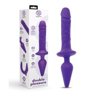 Dildo Doble Placer de 11 Pulgadas Púrpura