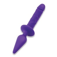 Dildo Doble Placer de 11 Pulgadas Púrpura