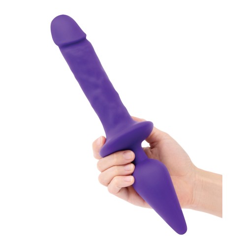 Together Double Pleasure 11 Inch Dildo Purple