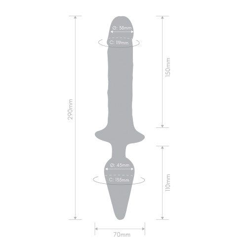 Together Double Pleasure 11 Inch Dildo Purple