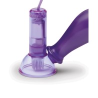 Lux Fetish Vibrating Nipple Suckers with Remote Control - Purple