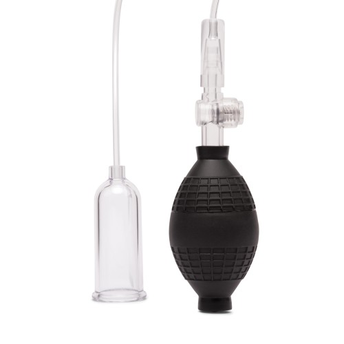 Lux Fetish Clitoral Pump Quick Release - Clear/Black