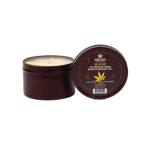 Earthly Body Holiday 3 in 1 Massage Candle - Oh Oh Oh