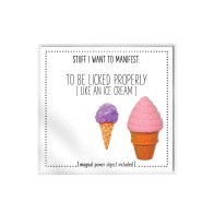 Warm Human To Be Licked Properly Mini Card & Charm