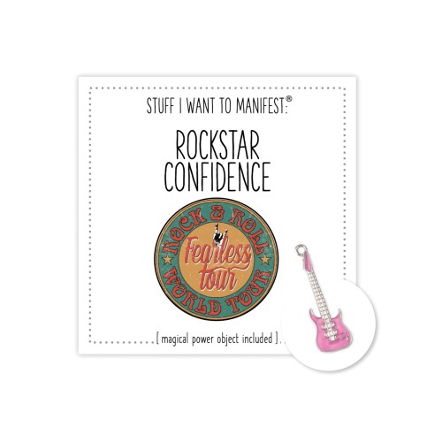 Warm Human Rockstar Confidence Mini Card & Charm