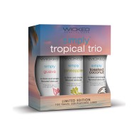 Wicked Sensual Care Tropical Trio Lubricantes Aromatizados 1 oz