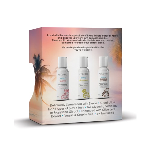 Wicked Sensual Care Tropical Trio Flavored Lubes 1 oz