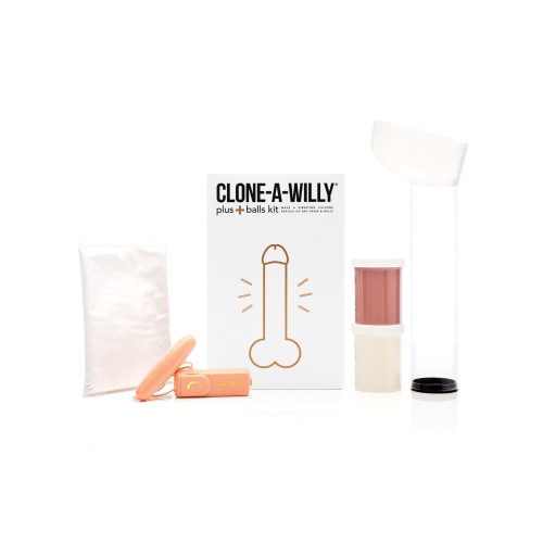 Kit Clone-A-Willy Plus Bolas Tono de Piel Media