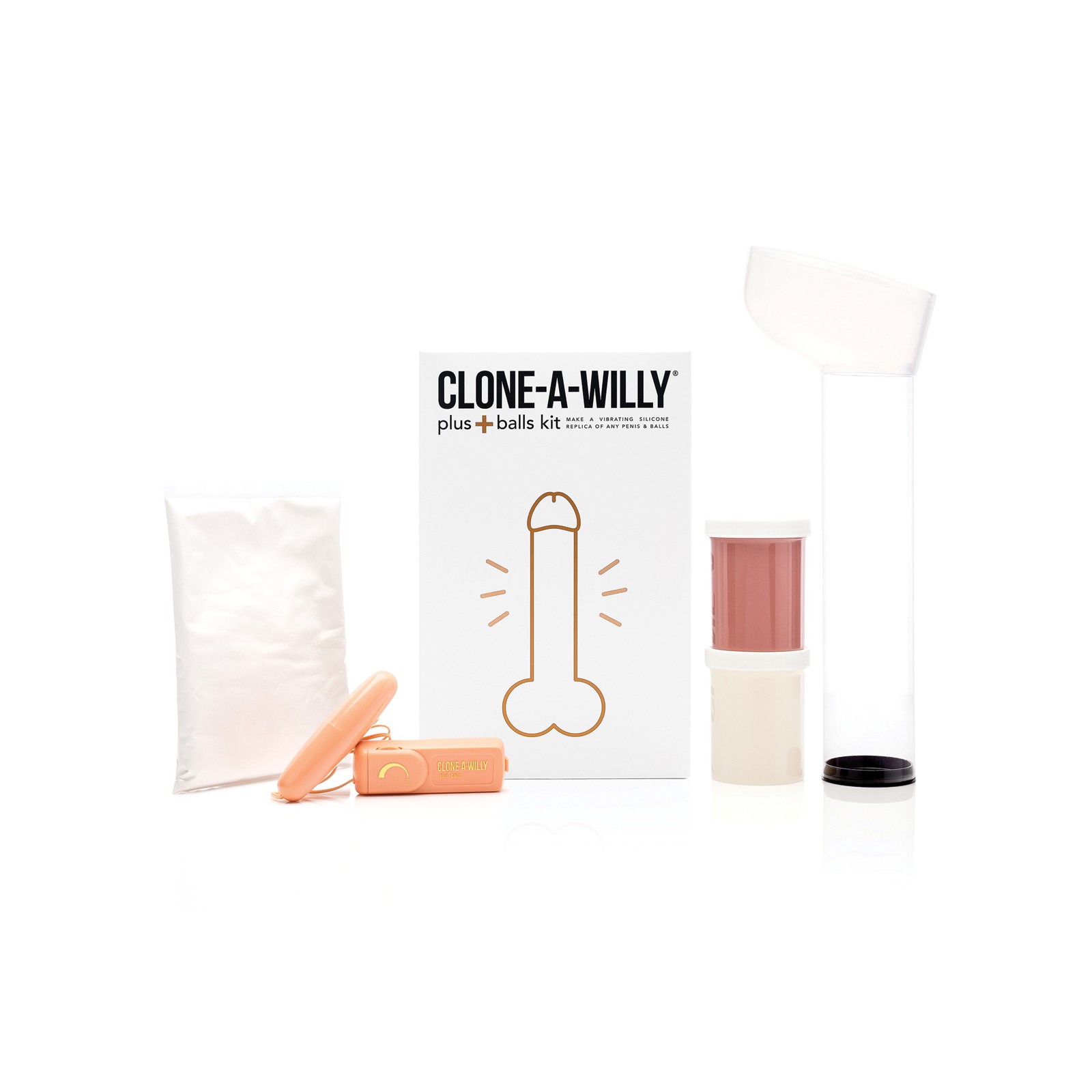 Kit Clone-A-Willy Plus Bolas Tono de Piel Media