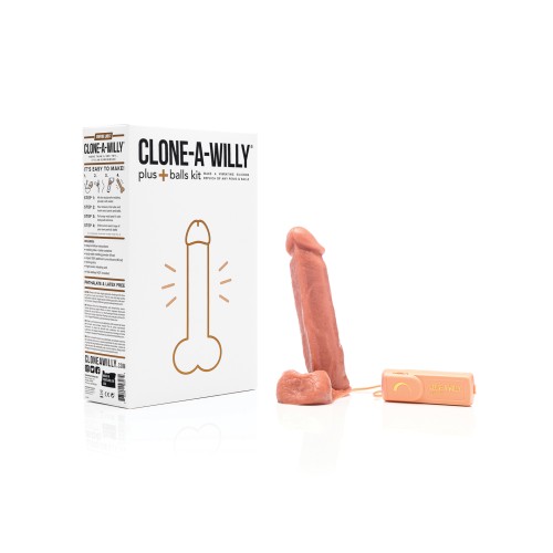 Kit Clone-A-Willy Plus Bolas Tono de Piel Media